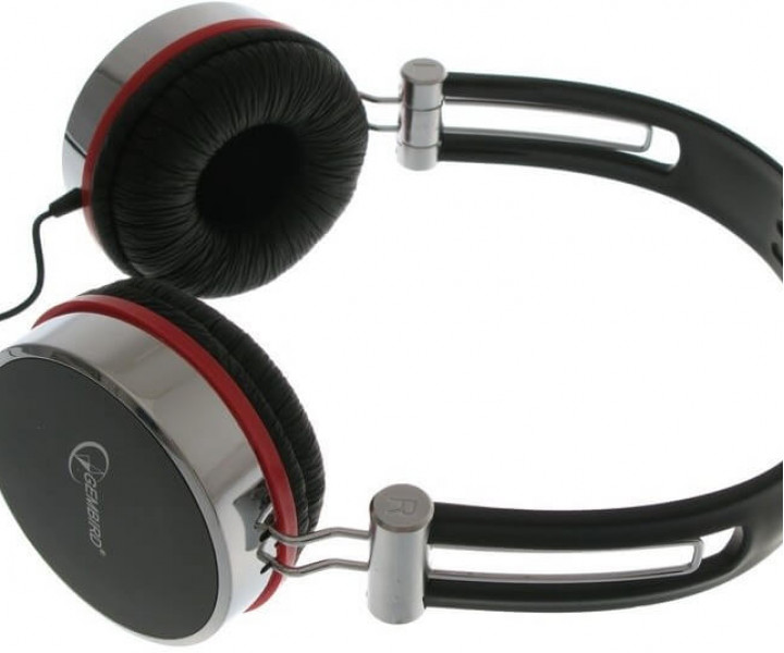 Наушники Gembird MHP-903 Black/Red, Mini jack (3.5 мм), накладные, кабель 1.5 м